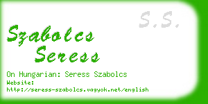 szabolcs seress business card
